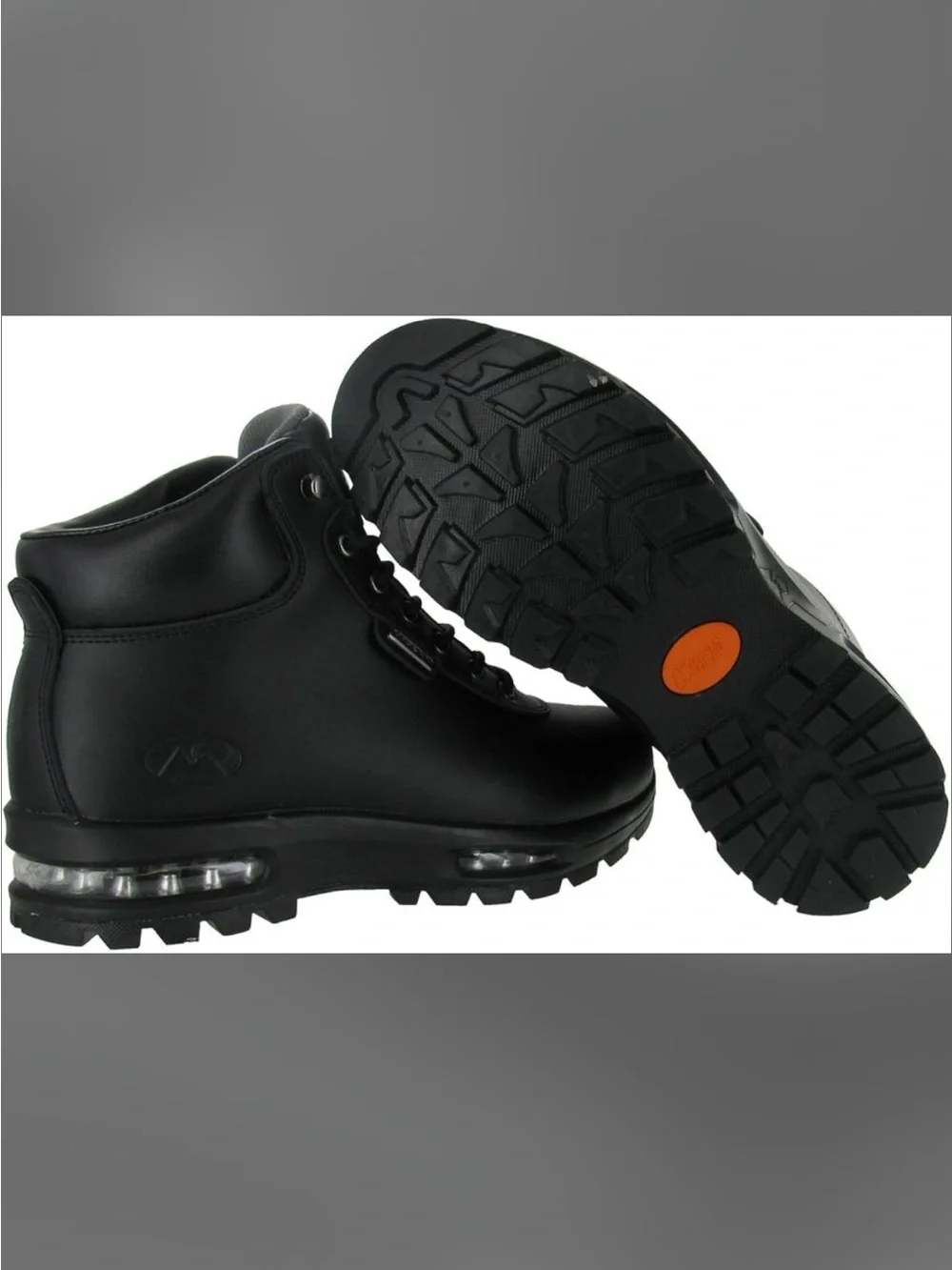 Men's Black Air-Cushioned Ankle Boots